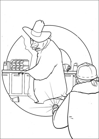 The Police Tries To Catch Boog  Coloring Page